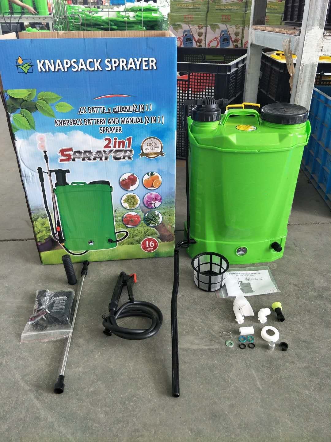 16 Liters 12 Volt Battery and Hand Powered 2 in 1 Agriculture Sprayer GF-16SD-18Z